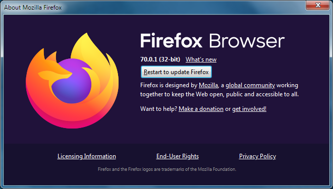 how do i update my firefox browser on the computer
